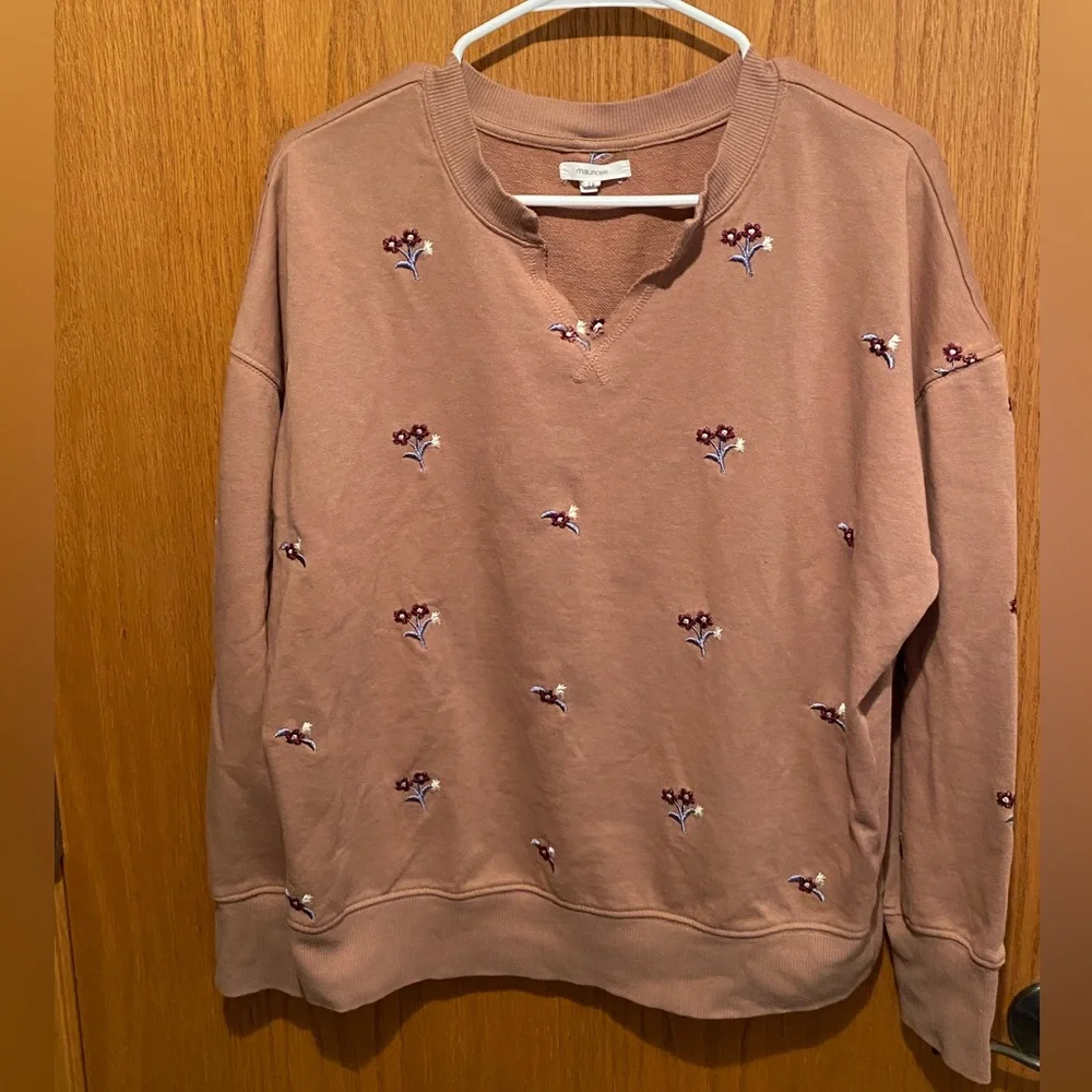 Maurices Women’s V Neck Sweatshirt - Picture 1 of 6